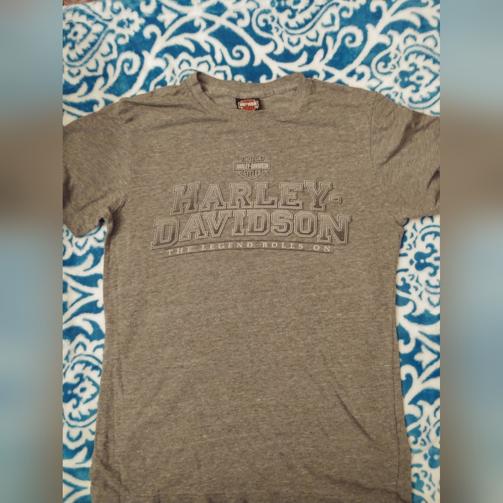 Harley Davison T-shirt. Size Med. Grey.